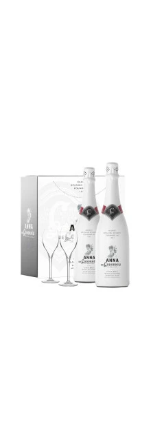 Estuche 2 Botellas De Anna De Codorniu Blanc De Blancs + 2 Copas Regalo